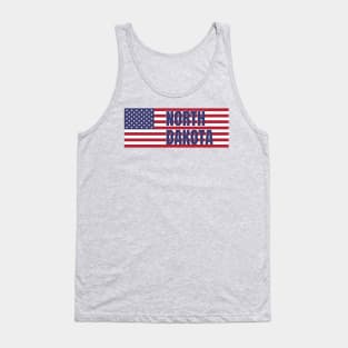 North Dakota State in American Flag Tank Top